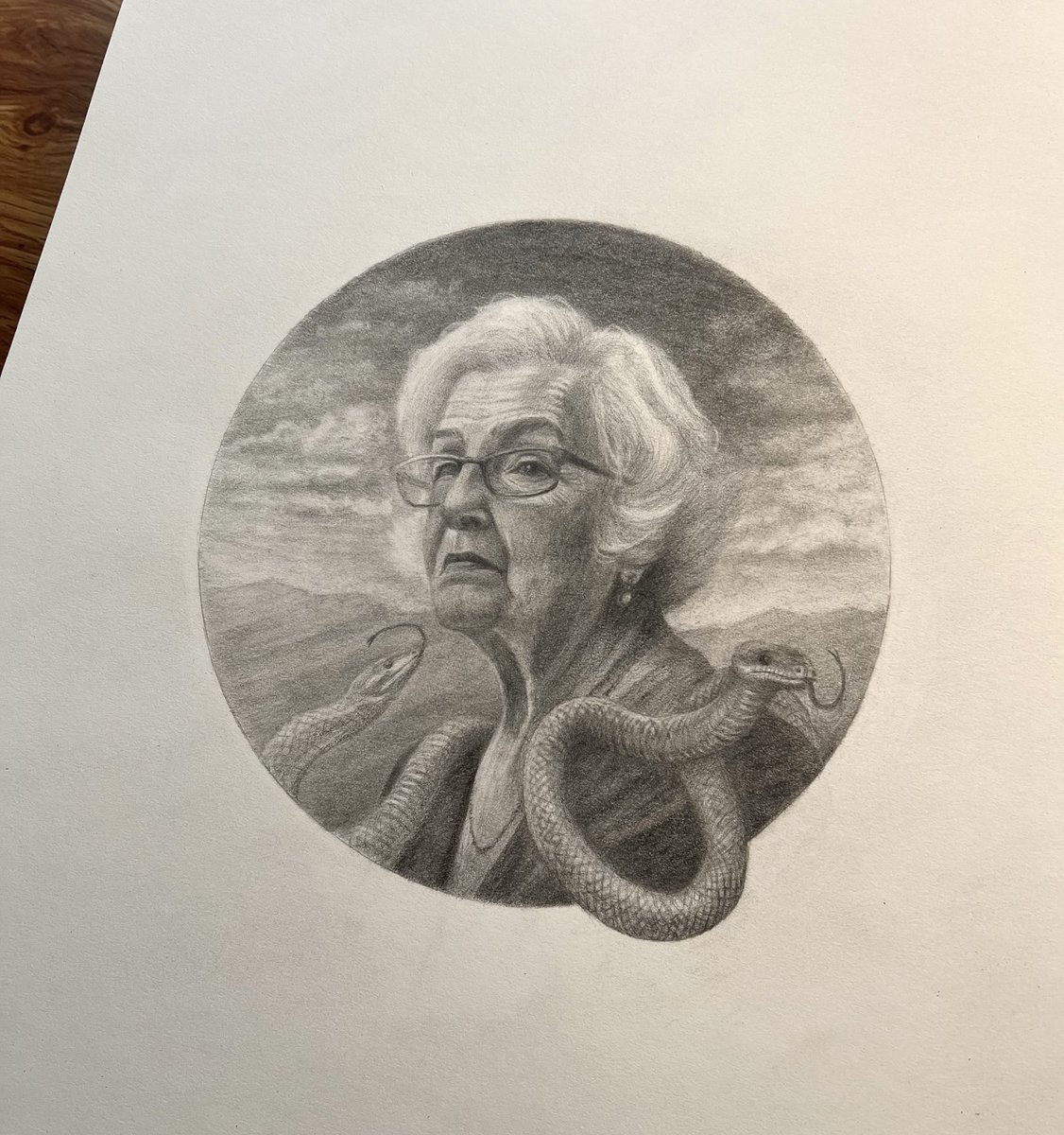derekmaclellan's tweet photo. An old snake charmer because why not. (In progress)

#drawing #visualart #fineart #snakes https://t.co/ABWNix1AIq