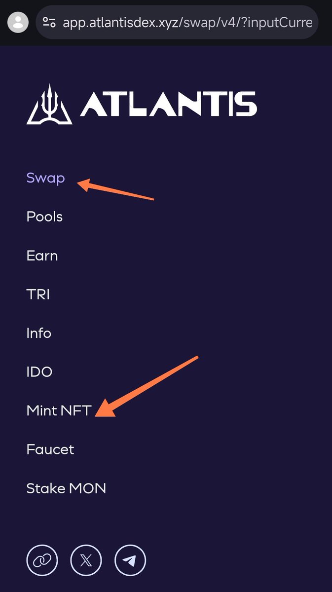 0X_CFZ's tweet image. If you're just starting, here is a quick guide on how to explore

@AtlantisDEX_xyz 

Thread🧵 ⤵️

1. Visit: atlantisdex.xyz
 
2. Connect your wallet
 
3. Click on Swap and perform 20 swaps
 
4. Then click on Mint NFT and mint a random NFT
 
5. You can repeat NFT minting…