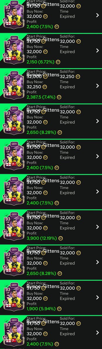 TradeMaster91's tweet photo. Just made a quick 400K flipping TOTS Bundesliga & Serie A players! Marketβs on fire! #EAFCTips #EAFCT25 #TOTS #UltimateTeam #FUTGrind #CoinMethod
π₯β½οΈπ°π https://t.co/HaGQfw1EX2