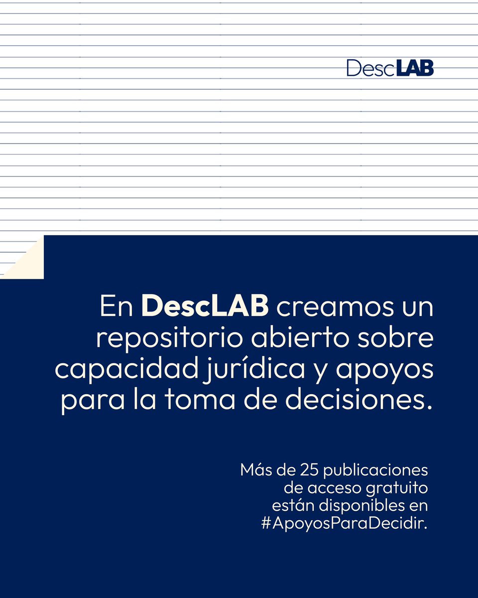 DescLABcol's tweet photo. #InformeBIC | En DescLAB desarrollamos #ApoyosParaDecidir para que ejercer la capacidad jurídica no dependa del privilegio, sino del acceso a la información y los apoyos adecuados.
💡Conoce nuestro Informe BIC 2024 y descubre cómo actuamos como una empresa de ⤵️ https://t.co/sEPb1fvgaP