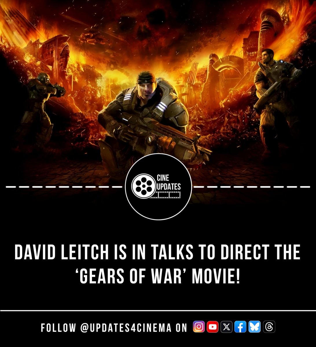 Updates4Cinema's tweet photo. David Leitch is in talks to direct the ‘GEARS OF WAR’ movie.
#GearsOfWarMovie #DavidLeitch
#NetflixAdaptation #JonSpaihts https://t.co/JVD0cejfpg