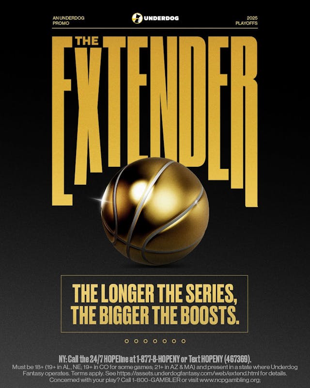 🏆 It’s playoff season — time for legends to rise. Underdog just dropped 🪜 Ladders, a brand-new game, and 📈 The Extender, a special boost series!

You can find more information for both on the <a href="/Underdog/">Underdog</a> website + Discord.. sign up and join the fun @ play.underdogfantasy.com/p-fantasy-foot…