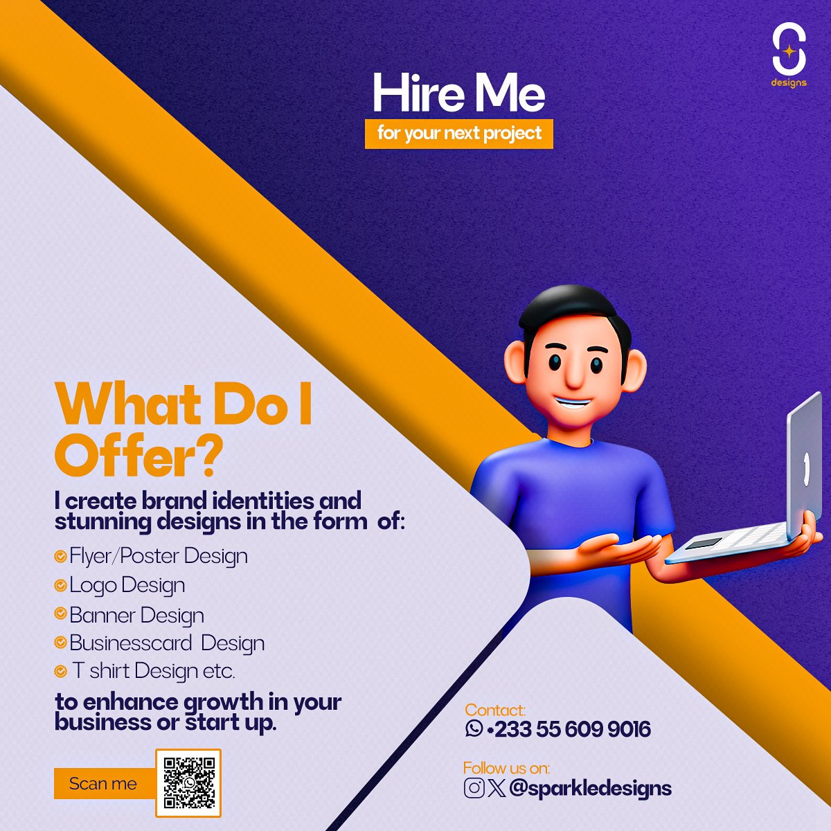 sparkledesignss's tweet image. Hi there.
I am a graphic designer.
Hire me for your next design project.

#brandingdesign #posterdesign #flyerdesign 
#graphicdesign