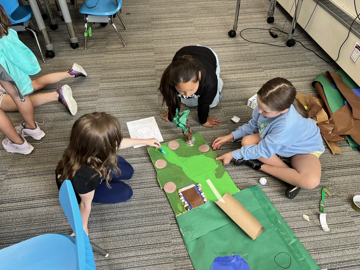 katetepp's tweet photo. STEM in action with our mini-golf hole construction. The engagement, collaboration, and creativity as students work through the EDP is so rewarding to see. We can’t wait to see the final products! #PurdueSTEM #Owatonnaproud https://t.co/0sfSJHXUHG