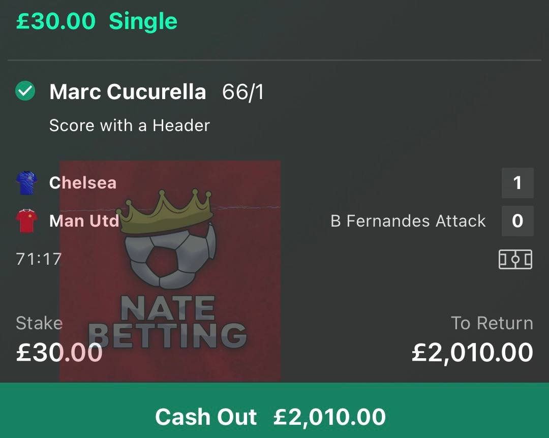 66/1 BOOOMMMMMMM!!!! 💣✅

CUCURELLA DELIVERS AN ABSOLUTE BEAUTY! ⚽️

WE'VE CHANGED LIVES THIS SEASOIN, NO ONE DOES IT LIKE THE #1 FOOTBALL GROUP 💎

WHO'S BEEN A PART OF THE SUCCESS THIS SEASON? 🫡❤️