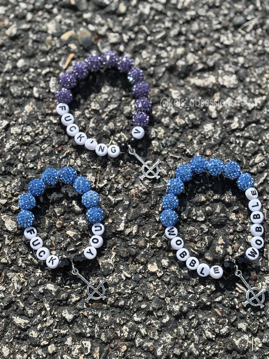 Some of the bracelets I’ve been making for the Ghost show in Pittsburgh ☺️