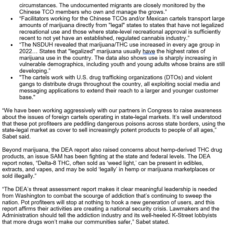TRUMP ADMINISTRATION CONFIRMS STATE-LEVEL MARIJUANA LEGALIZATION IS LEADING TO INTERNATIONAL CRIME SYNDICATES OPERATING IN BOTH LEGAL AND ILLICIT MARKETPLACE

New DEA Report Finds Rise in Marijuana Potency Increasing, Expansion of the Illicit Market, Growing Concerns about Youth