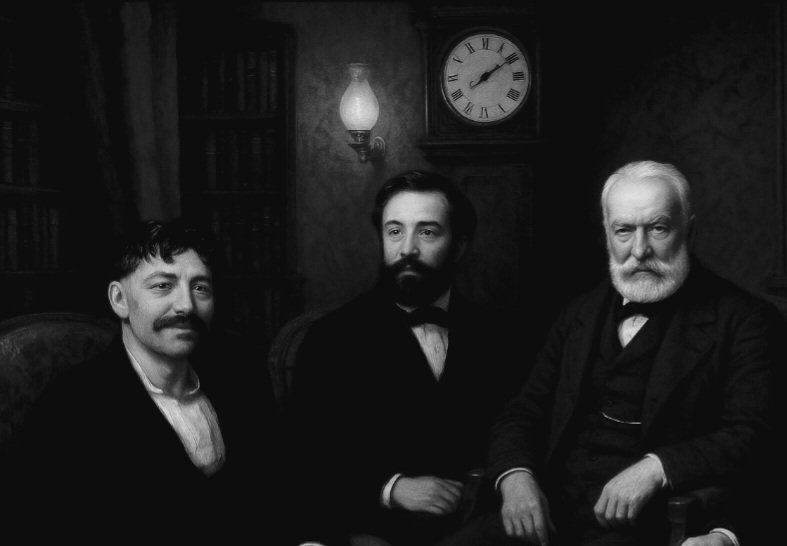 AI letting me imagine a dream scenario: 

In the same room, breathing the same air, as two of my favourite authors: Victor Hugo and Eugène Suë