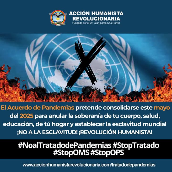 aur_ecuador's tweet photo. ESTE 27 DE MAYO PRETENDE FIRMARSE "EL ACUERDO" DE TIRANÍA MUNDIAL
¿Qué quieres para tus hijos y tu futuro? ¿Libertad o esclavitud?
Únete a la lucha 
#RevolucionHumanista 
#StopOMS
https://t.co/f99YoAjn34
#SOOBIN #CHEMUN #MARAVILLOSO #LAPOSTA2025 #lucia #LosAngeles #SPUR https://t.co/EnrngOqvYp