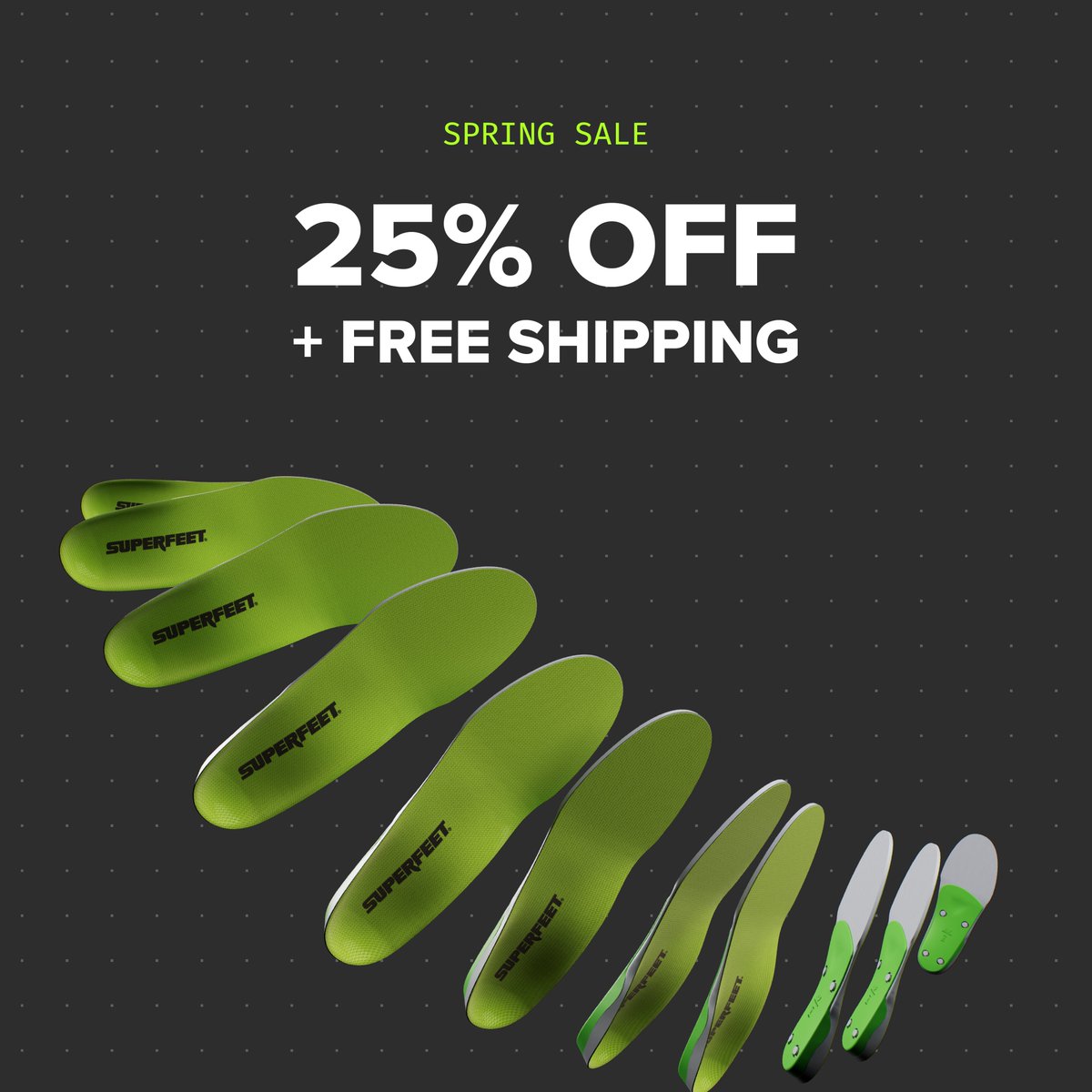 Our biggest sale of the year starts now. Fuel your travels, elevate your game, and own your every move. Now’s the time—gear up at Superfeet.com.