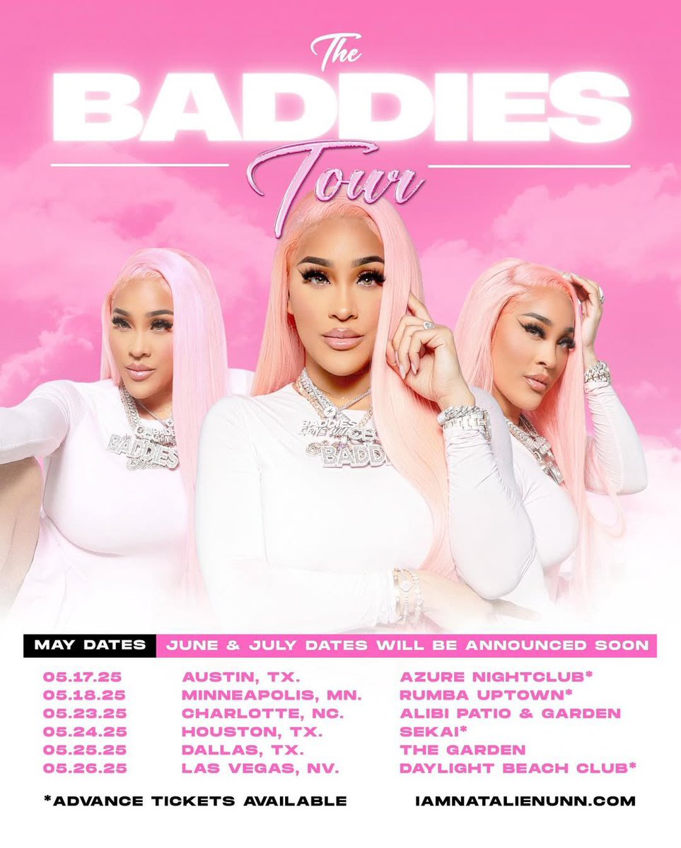 MissNunnNatalie's tweet photo. The #BaddiesTour starts in #StLouis TODAY at #HotJavaBar & #TheMarqueestl! Iโm pulling up with some SURPRISE BADDIES and weโre about to turn this shit up! Get your tickets now. First come! First serve! ๐ https://t.co/i1gvBwNnwT