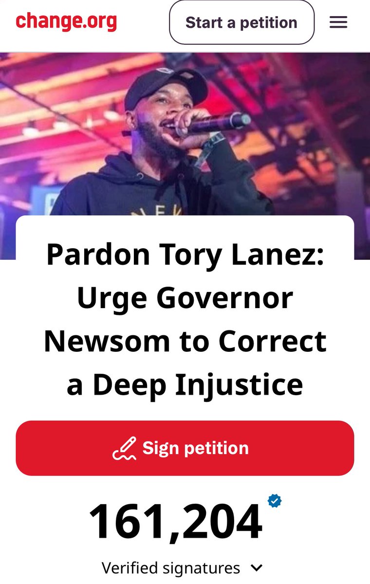 Drake shows his support for Tory Lanez by sharing a petition urging Governor Gavin Newsom to grant him a pardon.