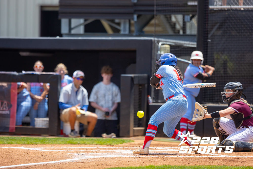 228Sports's tweet image. The 6A State Championship series is tied 1-1 between #GeorgeCounty and #NeshobaCentral. The Lady Rebels took Game 1 (4-1), but the Lady Rockets answered in Game 2 (7-6). Game 3 is set for Saturday, May 17 at 10 AM at Southern Miss. 📸 Sonja Shamblin / #228Sports
