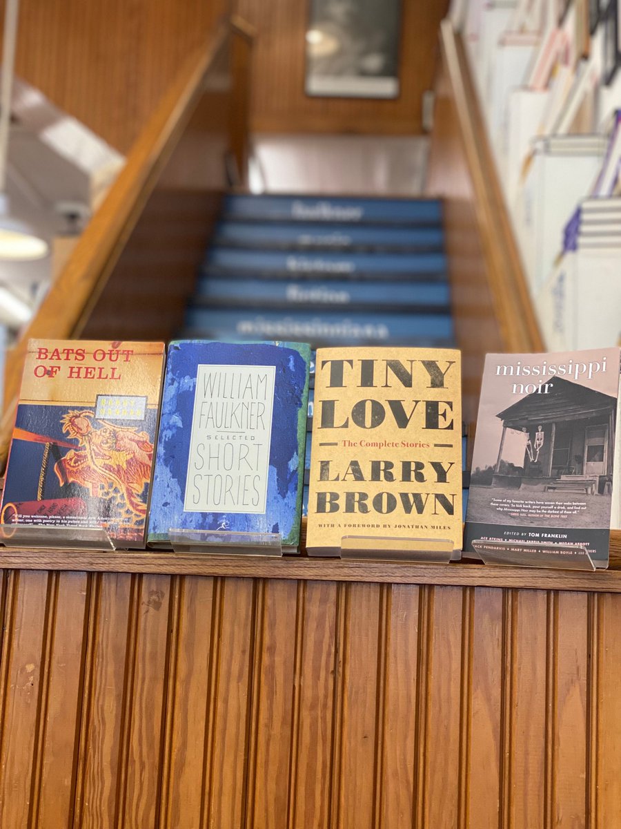 Happy #NationalShortStoryMonth! Here's a small selection of some of our homegrown favorites.  What are yours? 

#WilliamFaulkner #BarryHannah #LarryBrown #TomFranklin #MississippiWriters #LiteraryMississippi #ShortStories #ShortStoryMonth #OxordMS #shopindie #shoplocal