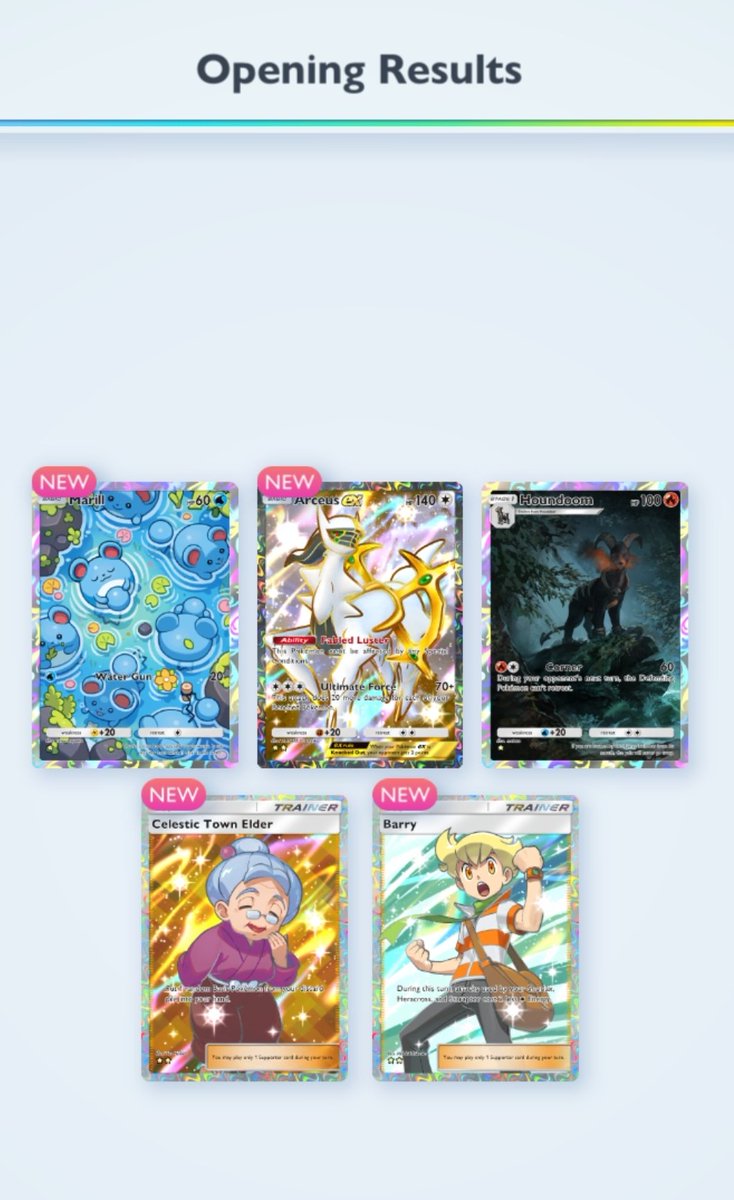 hypertdog's tweet image. Got a #PokemonTCGPocket god pack. I was utterly surprised to see hit after hit