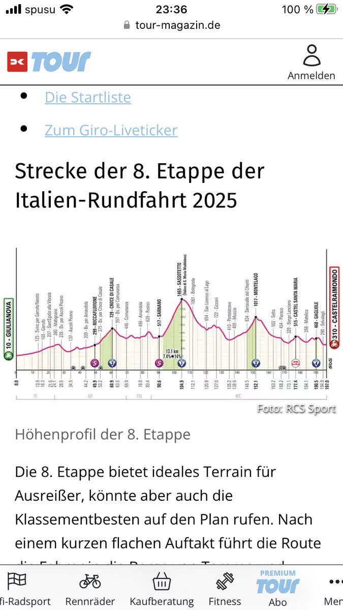 Cycling_Kingdom's tweet photo. Stage 8 of #GirodItalia 2025 Saturday, May 17:
#Giulianova - #Castelraimondo (mountainous).
Distance: 197 kilometers.
Elevation gain: 3,800 meters.
Start time: 12:25 p.m.
Finish: approx. 5:15 p.m.
#Sassotetto #ValicodiSantaMariaMaddalena #CastelSantaMaria #Matelica #Gagliole https://t.co/7cm4M7t2OX
