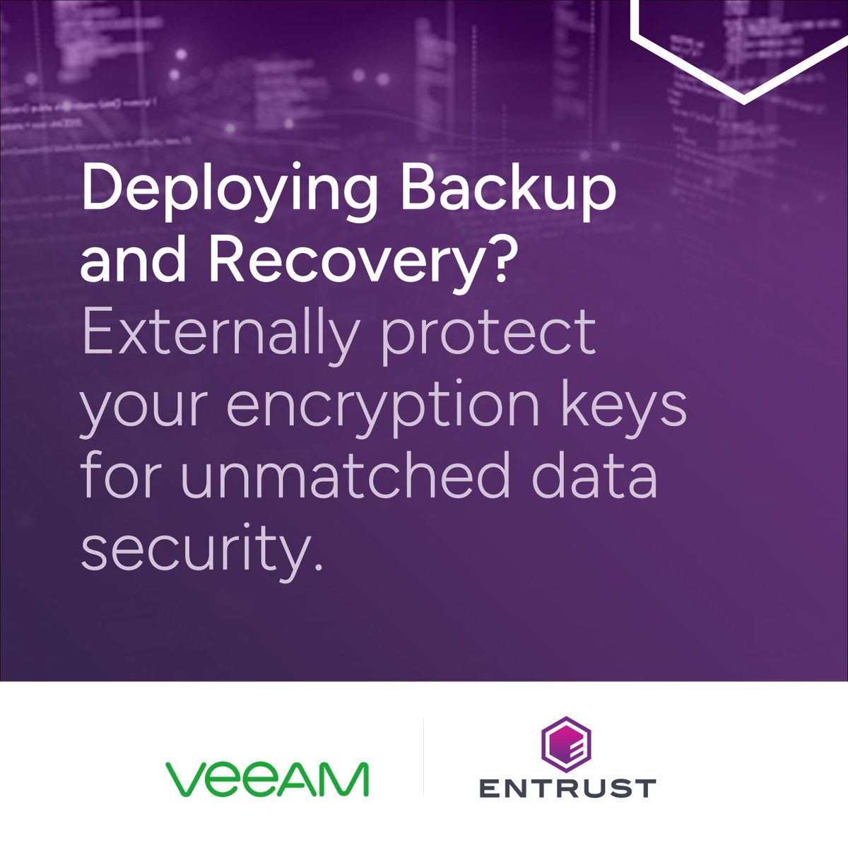 Achieve data resiliency and provide external protection of your encryption keys by integrating <a href="/Veeam/">Veeam® Software</a>’s technology with Entrust KeyControl and nShield HSMsl. bit.ly/3GGXTPB