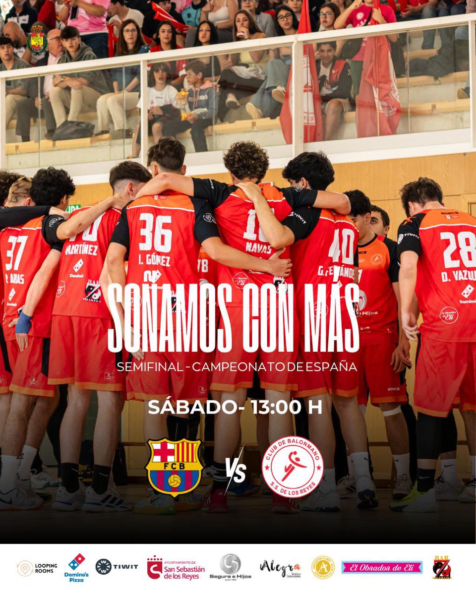Mañana tenemos una cita con la historia. Nuestros chicos del Balonmano Sanse, se enfrentan en semifinales del Campeonato de España contra el Balonmano Barça. 

Soñamos con más, y tú eres parte de este sueño. 

⏰Sábado| 13:00

📍PABELLÓN VALVANERA

TODOS SOMOS SANSE🔥

#bmsanse❤️