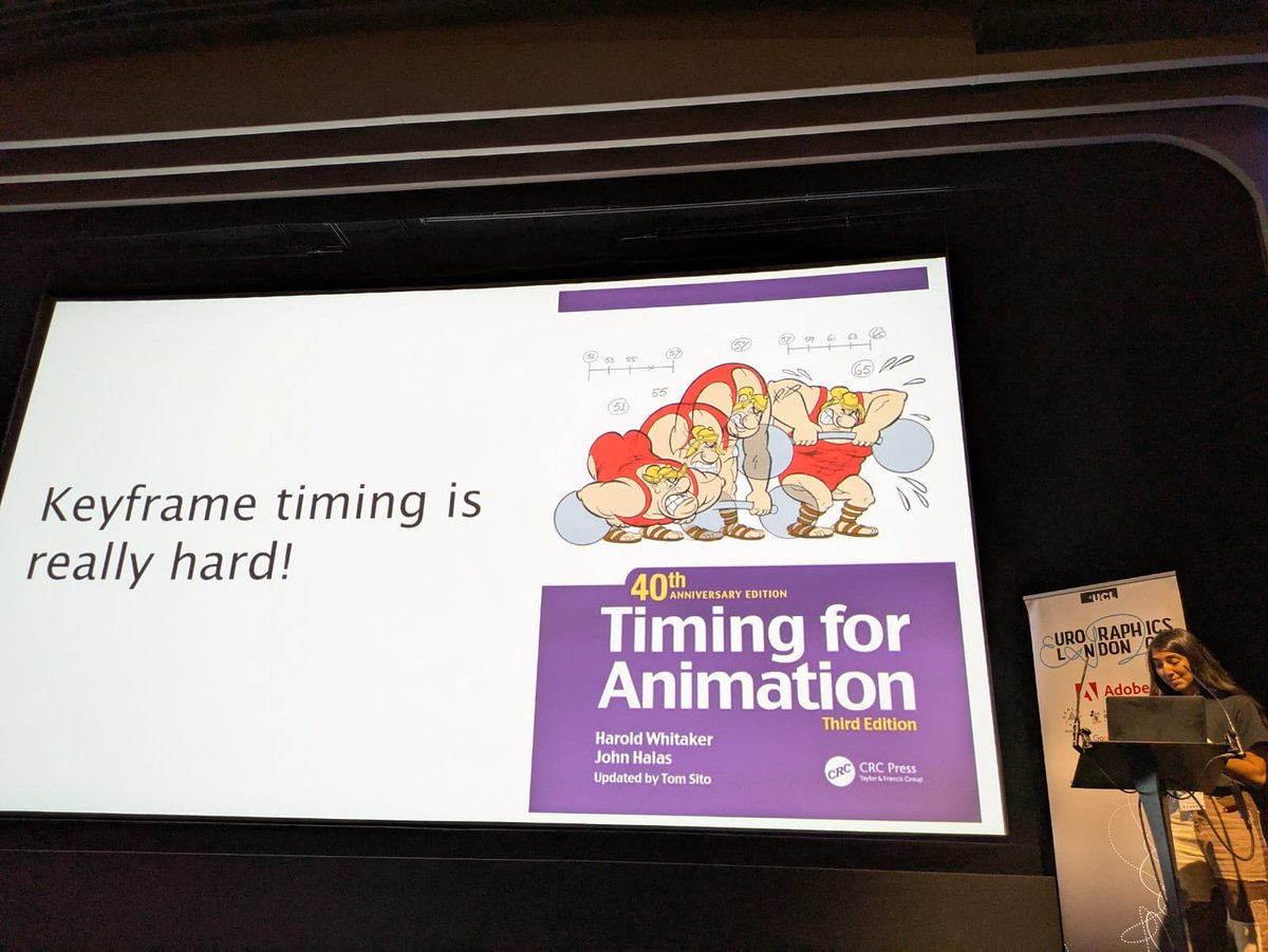 purvigoel3's tweet image. Had a great time in London at #Eurographics2025 talking about my obsession: keyframe timing. Why its tricky, how it affects animations generated by in-betweening models, and what it means for training more useful models to help you animate :)
