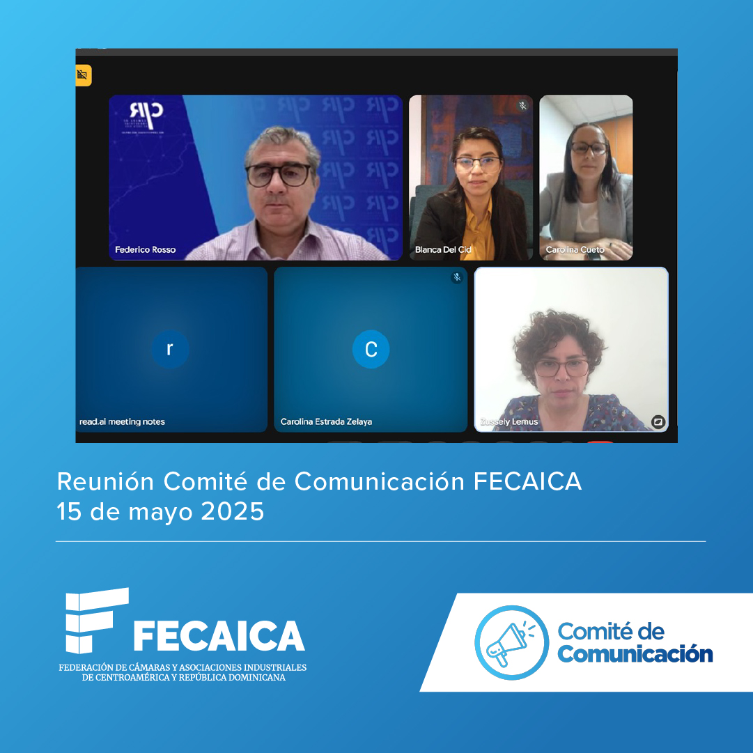 El Comité de Comunicación de #FECAICA, con representación en #Centroamérica y #RepúblicaDominicana, se reunió para poder planificar futuras acciones que permitan dar a conocer el trabajo que desde la federación se realiza en pro del desarrollo de la industria de nuestra región.