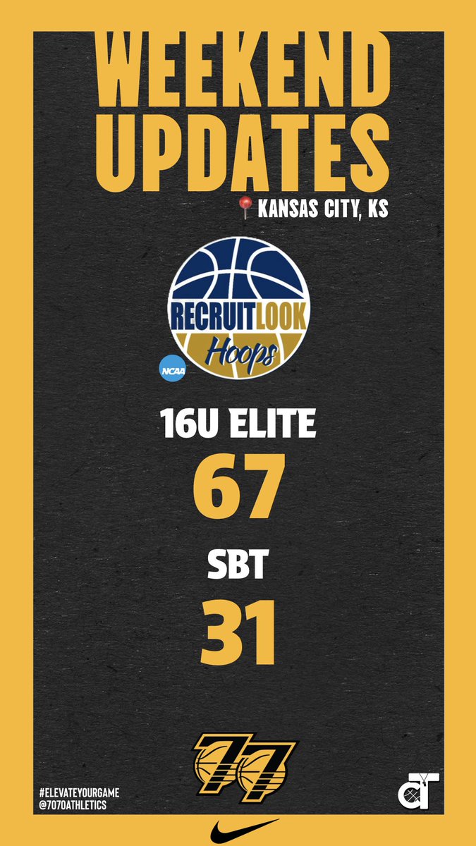 7070Athletics (@7070athletics) on Twitter photo Weekend Update from <a href="/RL_Hoops/">RecruitLook Hoops</a> Kansas City Live‼️
#ElevateYourGame | #WeComin | #LoyalToTheSprings Weekend Update from <a href="/RL_Hoops/">RecruitLook Hoops</a> Kansas City Live‼️
#ElevateYourGame | #WeComin | #LoyalToTheSprings