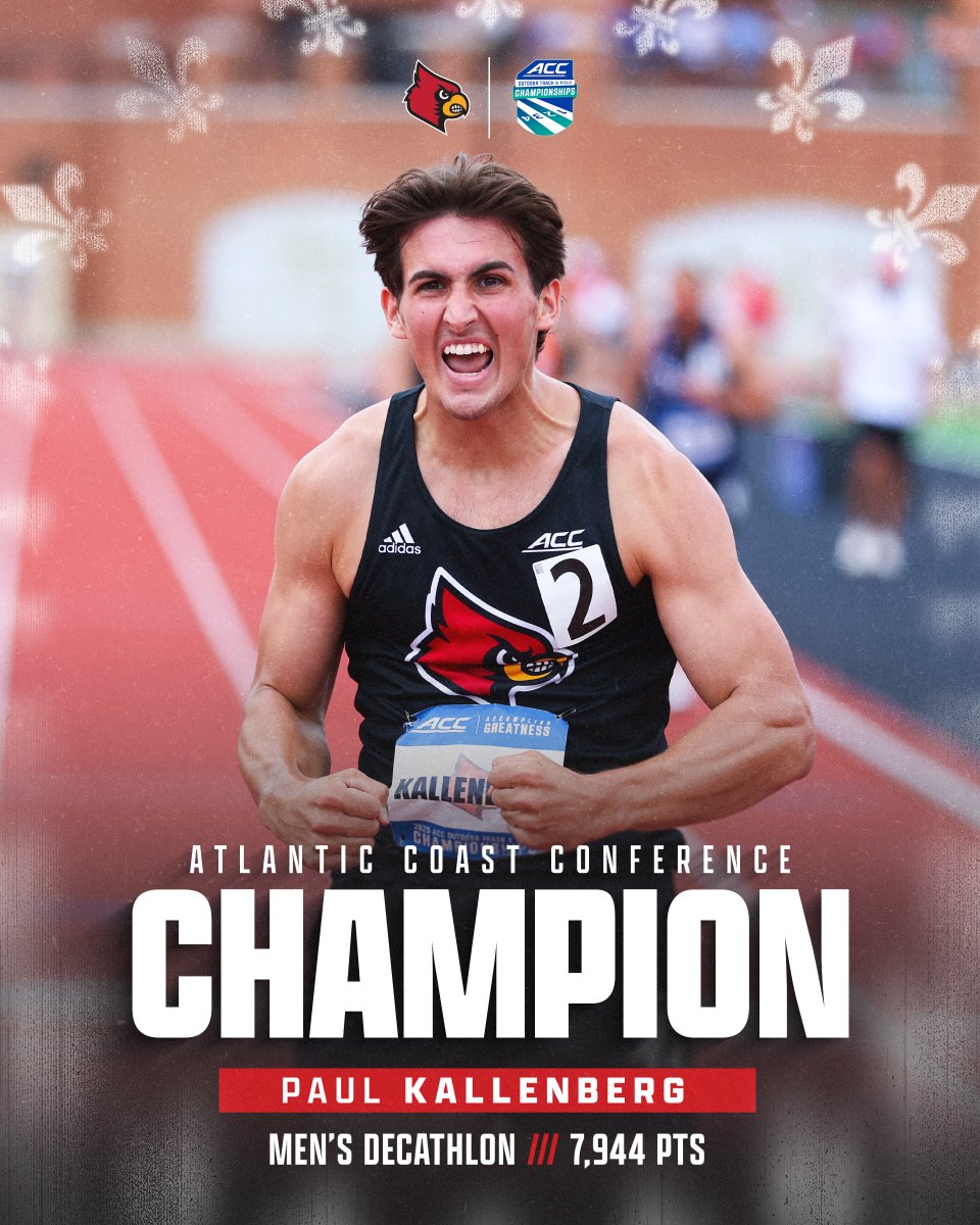 BACK ON TOP 🥇

Paul Kallenberg wins his second ACC title in the decathlon, shattering the program record with an incredible total of 7,944 points!

#GoCards x #ForTheVille