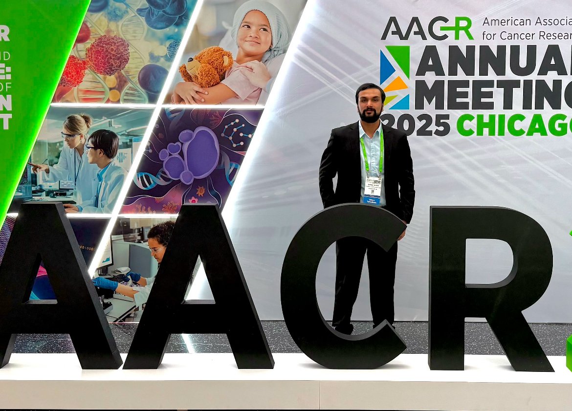 Student Achievement Spotlight!!! Let's congratulate our talented graduate student Dipesh Thapa from Dr. Tomoo Iwakuma's Lab upon receiving the Sanofi Scholar-in-Training award at AACR 2025 👏👏 <a href="/AACR/">AACR</a> <a href="/KUMCCancerBio/">KUMC Department of Cancer Biology</a>