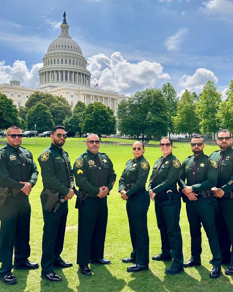 browardsheriff's tweet photo. BSO personnel, including our Honor Guard, proudly represented the agency during National Police Week in D.C. and Tallahassee — honoring those who made the ultimate sacrifice. #NationalPoliceWeek #BSOProud #TeamBSO https://t.co/mGwjg1yNrV