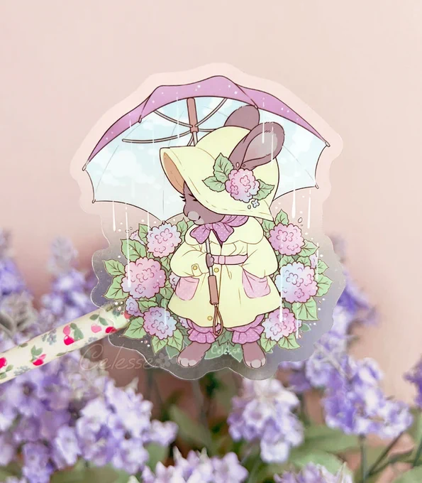 Sweet vintage-style clear stickers  