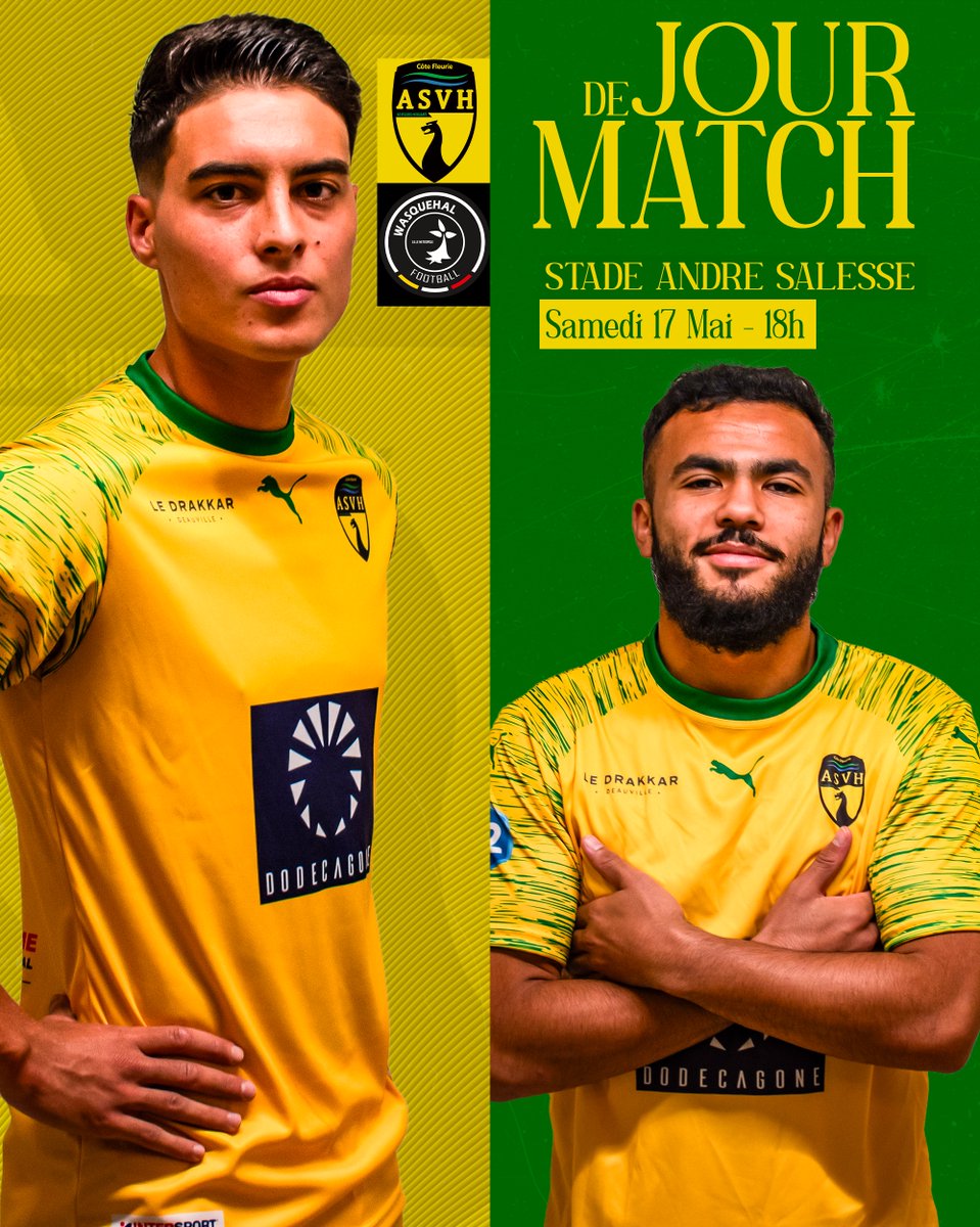 #ASVHWF | 𝐉𝐎𝐔𝐑 𝐃𝐄 𝐌𝐀𝐓𝐂𝐇 !

La der’ de la saison pour nos joueurs qui auront à cœur de tout donner afin de finir cette saison la tête de haute 👊

🆚 <a href="/WasquehalFoot/">Wasquehal Football</a> 
🏟 Stade André Salesse
⌚️ 18h

#ASVH #asvillers