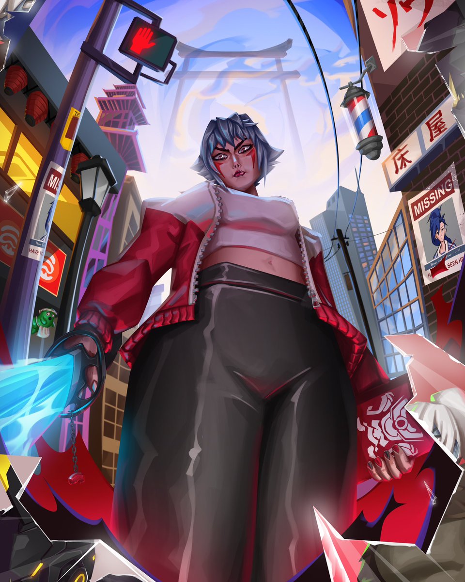 Shao’s life in the alley ⛩️

IG: instagram.com/graphicsuniver…
Portfolio: behance.net/graphicsuniver… 

Process in thread 
#azukiartcontest <a href="/Azuki/">Azuki</a> #poweredbystory