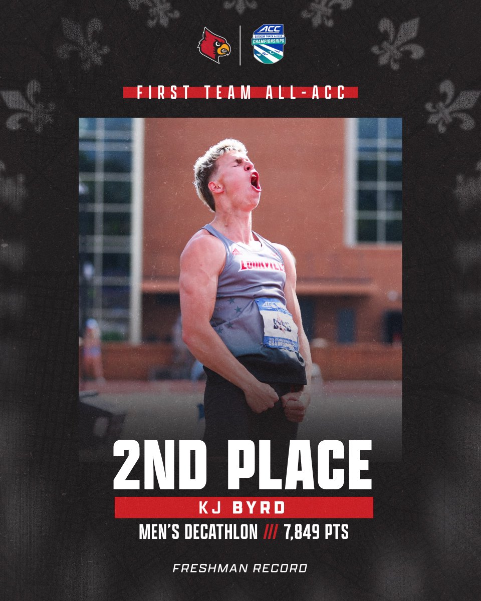 If you didn't know, now you know...this kid is SPECIAL 🌟🌟🌟

KJ Byrd betters his own freshman record in the decathlon by 500 POINTS to claim the silver at the ACC Championships!

#GoCards x #ForTheVille
