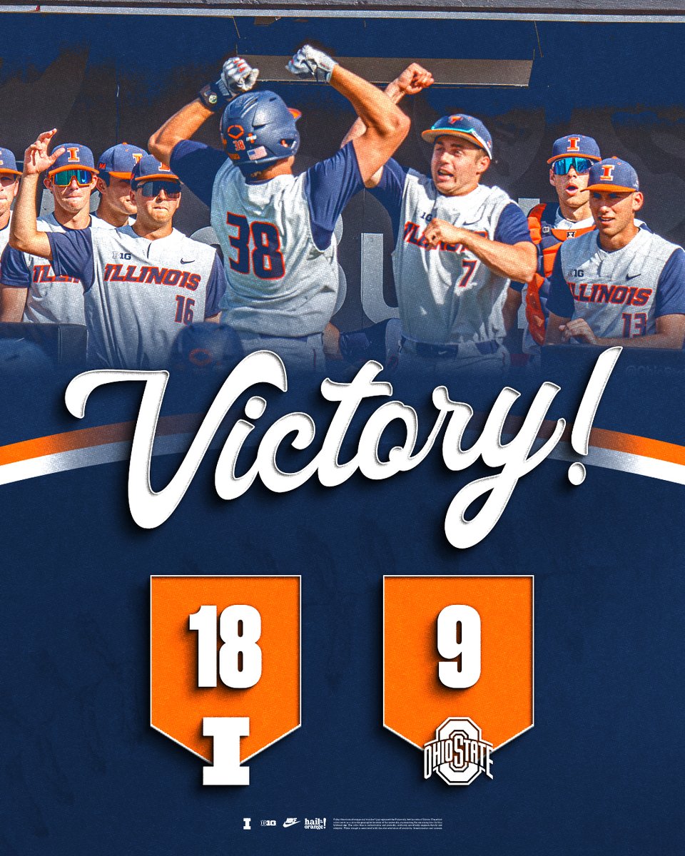 Illinois Baseball (@illinibaseball) on Twitter photo THAT'S AN ILLINOIS VICTORY!!!
The Illini mash five home runs, including two each from <a href="/CollinJ35/">Collin Jennings</a> and <a href="/kyle_schupmann/">Kyle Schupmann</a>!
Chance at a sweep tomorrow! THAT'S AN ILLINOIS VICTORY!!!
The Illini mash five home runs, including two each from <a href="/CollinJ35/">Collin Jennings</a> and <a href="/kyle_schupmann/">Kyle Schupmann</a>!
Chance at a sweep tomorrow!