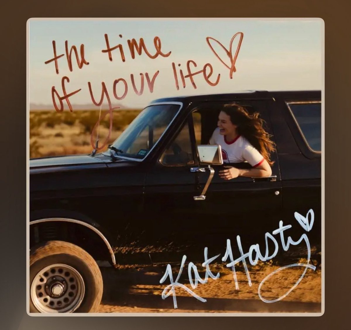 I’ve been listening to Kat Hasty for exactly 4 years. 

She just beat all of her previous work with her best yet. 

I friggin’ love this @kathasty album. 

Haven’t gathered thoughts on it but I had two deep listens as I was mowing the lawn (god bless noise canceling earbuds).