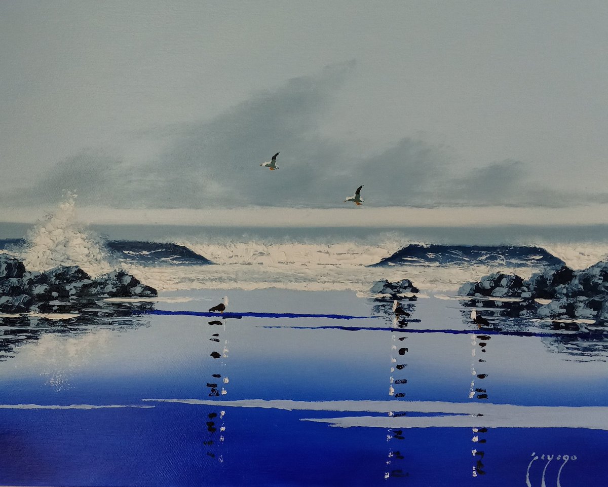 FitoSayago's tweet image. Sinfon铆a en azul. #puntadeleste #azul #playabrava #pintouruguay