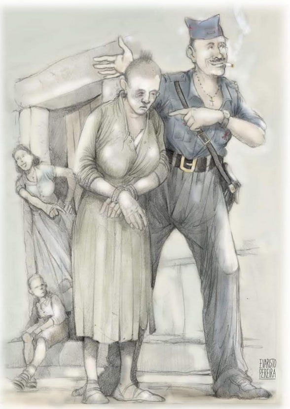 Paquita Sarmiento.

Paquita Sarmiento, pedía limosna en la esquina de la Alameda de Colón, junto al Gabinete literario, la pobre mujer enviudó el 3 de octubre de 1936, cuando los falangistas entraron en su casa del Risco de San Nicolás, para en su presencia cortarle las manos y