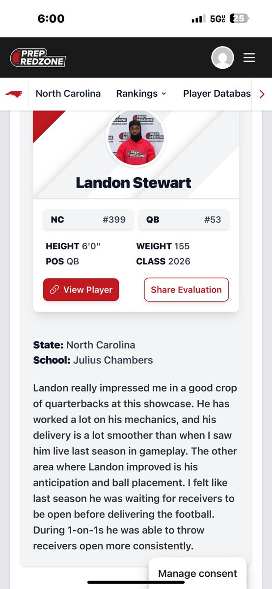 Landon “Shoota” Stewart (@landonstewartqb) on Twitter photo Thanks for the kind words and encouragement <a href="/pepman704/">Matt Morrow</a> I will continue working hard and improving my game‼️
<a href="/PrepRedzoneNC/">Prep Redzone North Carolina</a>
<a href="/CFIShowcases/">CFI Showcase Camps</a>
<a href="/captain_41/">Captain Munnerlyn</a>
<a href="/JCCougarsFB/">Julius L Chambers Cougars FB</a> Thanks for the kind words and encouragement <a href="/pepman704/">Matt Morrow</a> I will continue working hard and improving my game‼️
<a href="/PrepRedzoneNC/">Prep Redzone North Carolina</a>
<a href="/CFIShowcases/">CFI Showcase Camps</a>
<a href="/captain_41/">Captain Munnerlyn</a>
<a href="/JCCougarsFB/">Julius L Chambers Cougars FB</a>