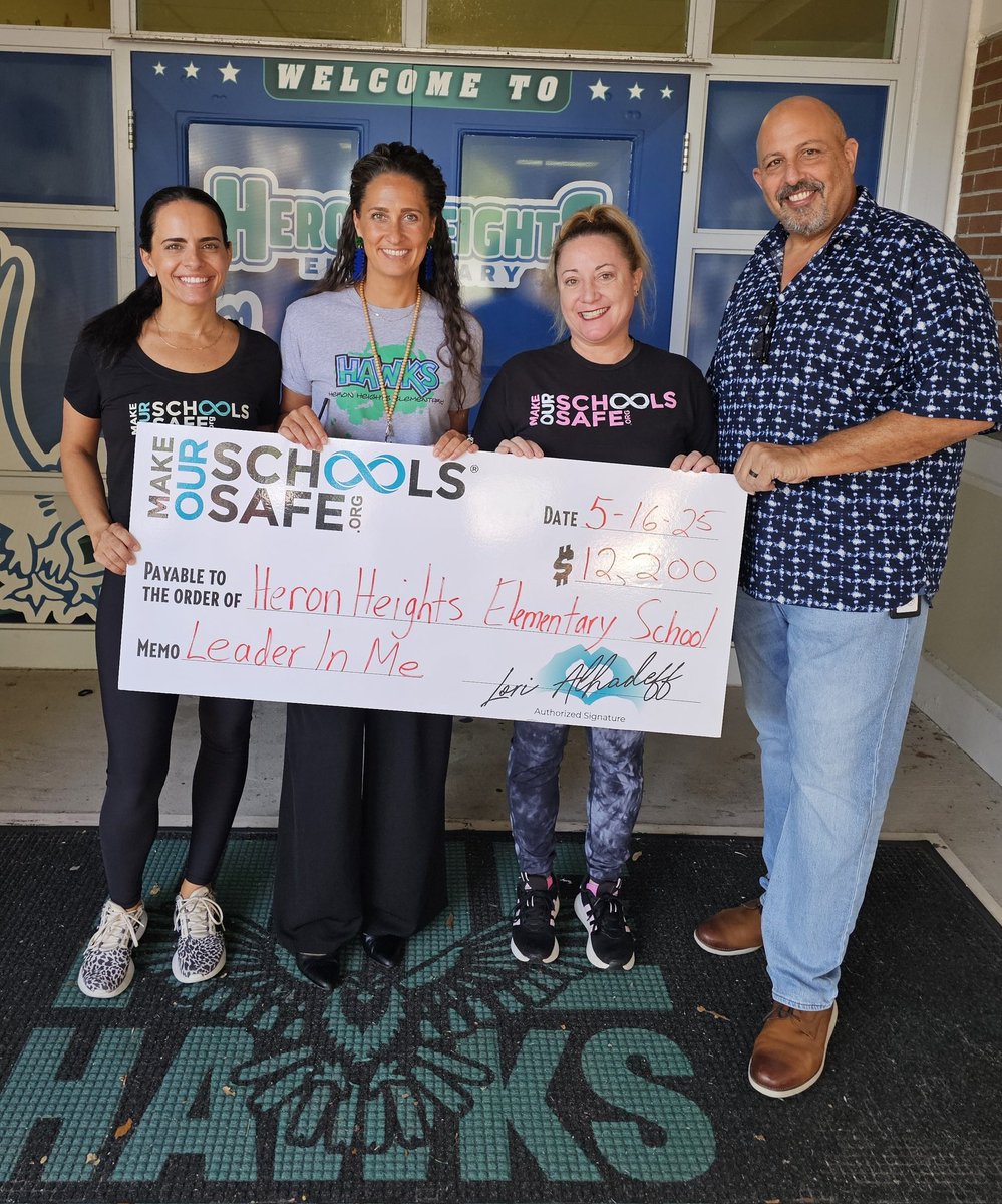 Thank you <a href="/MakeSchoolSafe8/">Make Our Schools Safe</a> for sponsoring The Leader in Me for the 26-27 school year! We are excited to be able to transform student leadership at HHE!