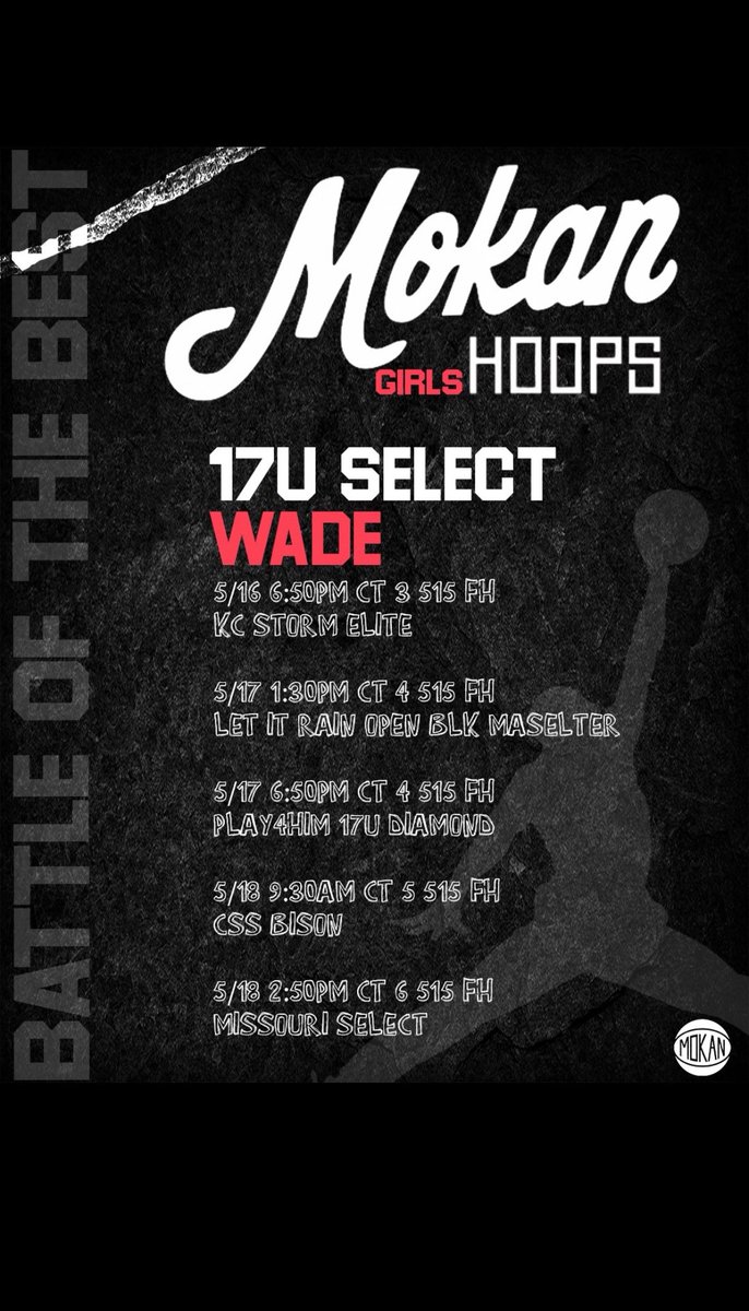 Headed to Iowa for the weekend.  Come check out my team.  #staytuned #1 ❤️🏀🖤<a href="/MokanGirls/">Mokan Girls Basketball</a> <a href="/troywade3434/">Troy Wade</a>