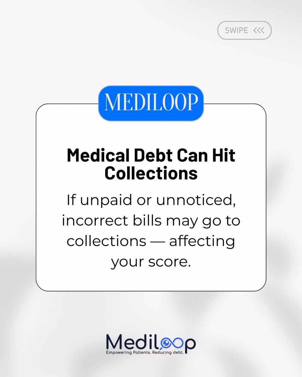 medi_loop's tweet image. A wrong bill today = bad credit tomorrow.
You deserve accuracy and peace of mind.

#CreditImpact #BillingAndCredit #ProtectYourScore #PatientFinance #MediLoop