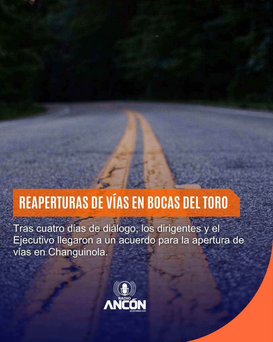 radioanconpa's tweet image. Tras acuerdo parcial con el Ejecutivo, Sitraibana reabrió vías en Bocas del Toro mientras continúan negociaciones sobre la Ley 45 y la CSS.
#Panamá #BocasDelToro