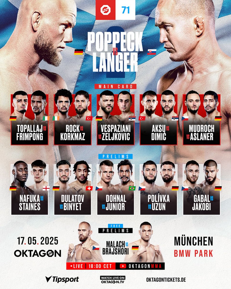 Grabaka_Hitman's tweet photo. RT Contest: Follow @OktagonOfficial and repost to win an #OKTAGON71 PPV code. Winner selected before the show tomorrow. 

OKTAGON 71 goes down tomorrow 5/17 at 12pm ET / 9am PT / 6pm CET only on https://t.co/GGpdyiy5ML PPV

First fight free on YT at https://t.co/wSoQebg0Ar https://t.co/TRDWYf1vmm