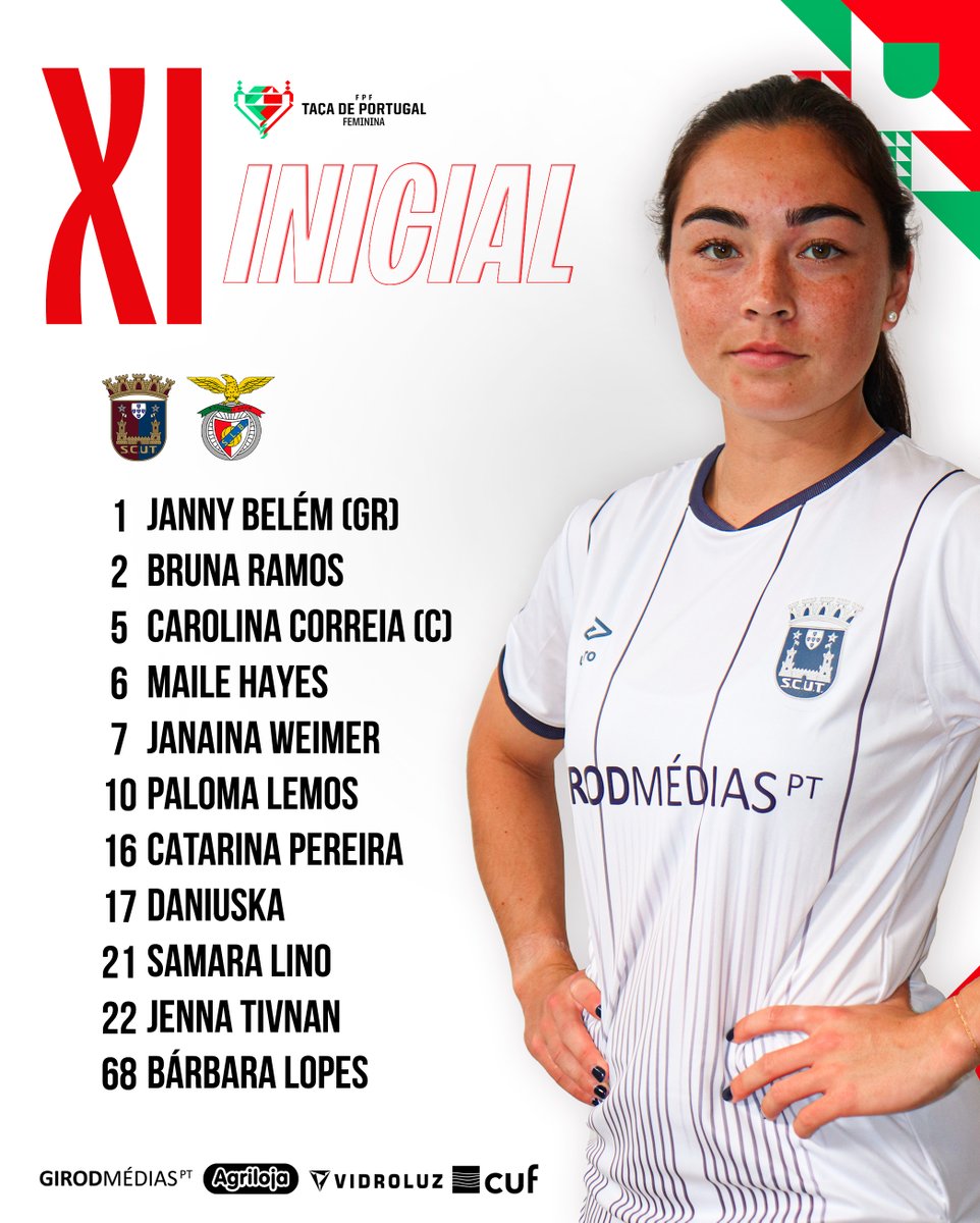 scu_torreense's tweet photo. #SCUTSLB | 🔵🔴 𝐒𝐓𝐀𝐑𝐓𝐈𝐍𝐆 𝐗𝐈 📋
O nosso Onze Inicial para a Final da Taça de Portugal 👥
𝗩𝗮𝗺𝗼𝘀 𝗰𝗼𝗺 𝘁𝘂𝗱𝗼, 𝗮𝘁𝗲́ 𝗮𝗼 𝗳𝗶𝗺!💪
#SouTorreense #OrgulhoDoOeste #TaçaDePortugalFeminina @LigaBpi https://t.co/Nm7XU7pXmN