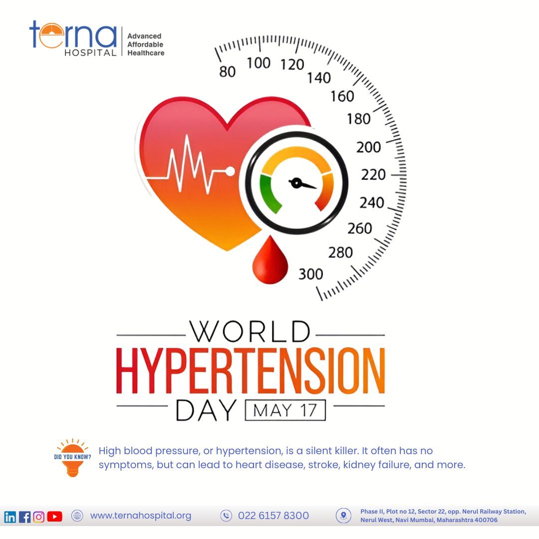 HospitalTerna's tweet image. Measure it. Manage it. Live longer.
Let’s beat hypertension together! 🩺🌍
#WorldHypertensionDay #ControlBP #SilentKiller
