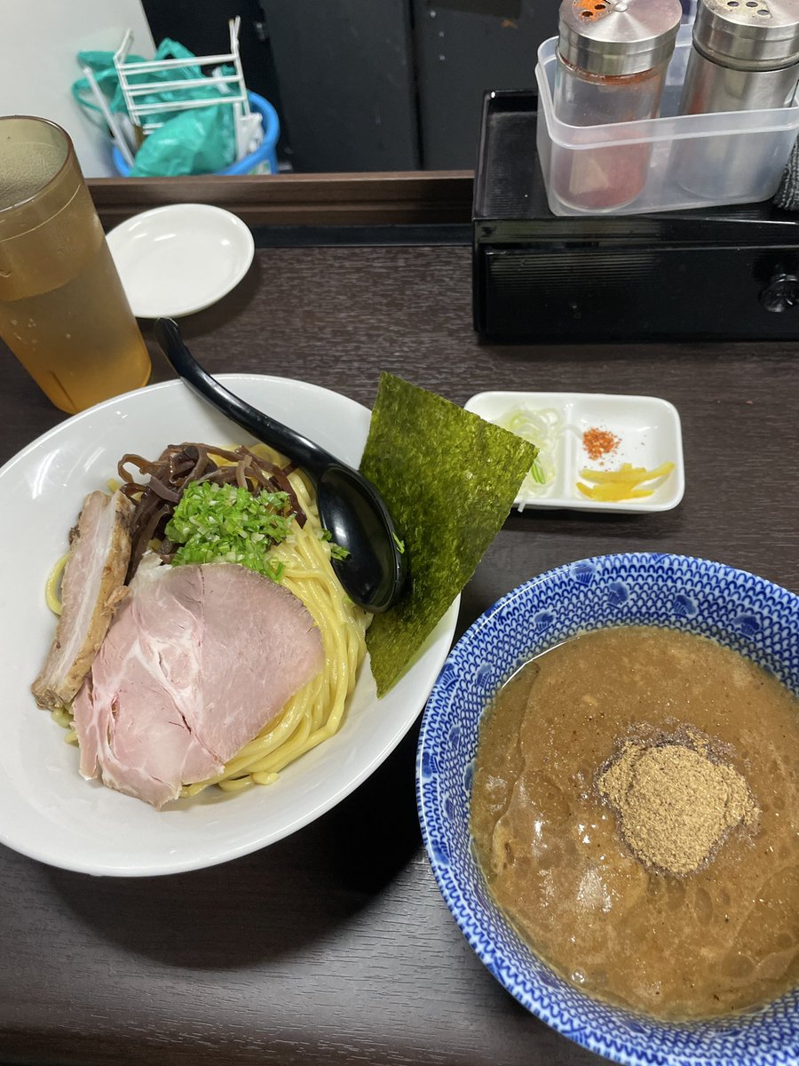 #朝ラーメン 
朝からつけ麺の幸せ！