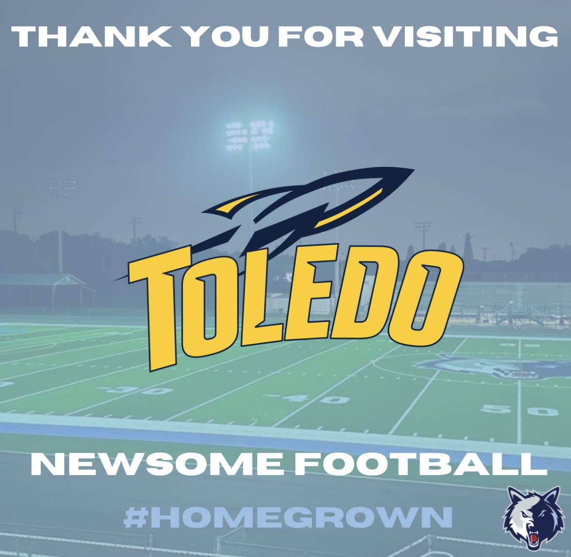 NewsomeWolvesFootball (@newsomewolvesfb) on Twitter photo Thank you <a href="/ToledoQBs/">Robert Weiner</a> and <a href="/ToledoFB/">Toledo Football</a> for stopping by practice today!
#HOMEGROWN #Recruittheden Thank you <a href="/ToledoQBs/">Robert Weiner</a> and <a href="/ToledoFB/">Toledo Football</a> for stopping by practice today!
#HOMEGROWN #Recruittheden