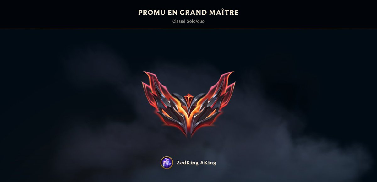 Fier d'être repassé GM en jouant 95% des games en stream, sans cache-map et sans délai sur Zed...

À bientôt sur le stream l'équipe 🥷🏻🤜🤛