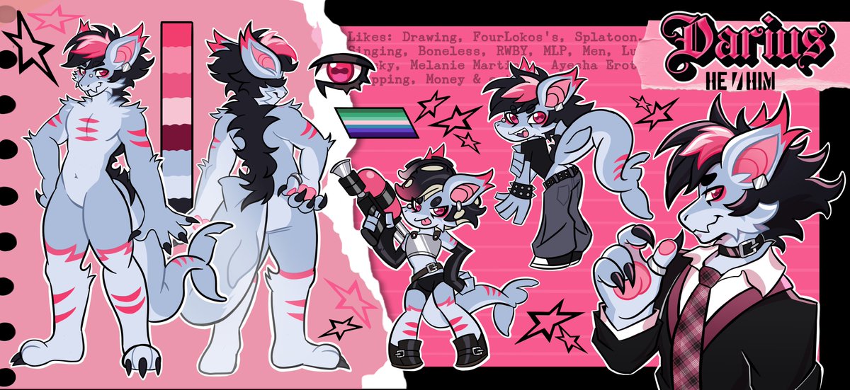 Alexisgoyle's tweet image. New Ref Sheet! 🖤
#furry #furryart #furryartist