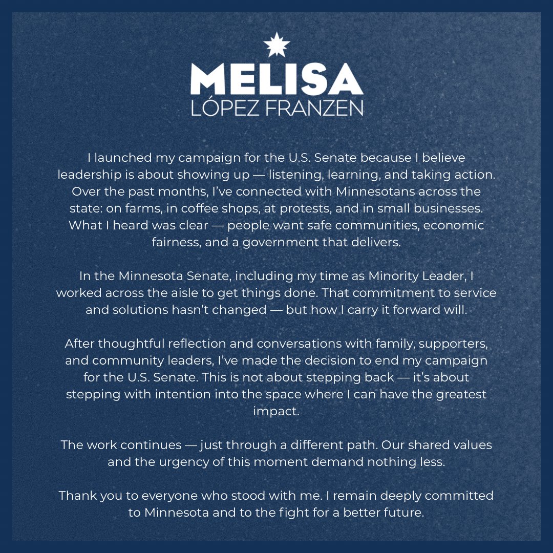 I launched my campaign for the U.S. Senate because I believe leadership is about showing up — listening, learning, and taking action. Over the past months, I’ve connected with Minnesotans across the state: on farms, in coffee shops, at protests, and in small businesses. What I