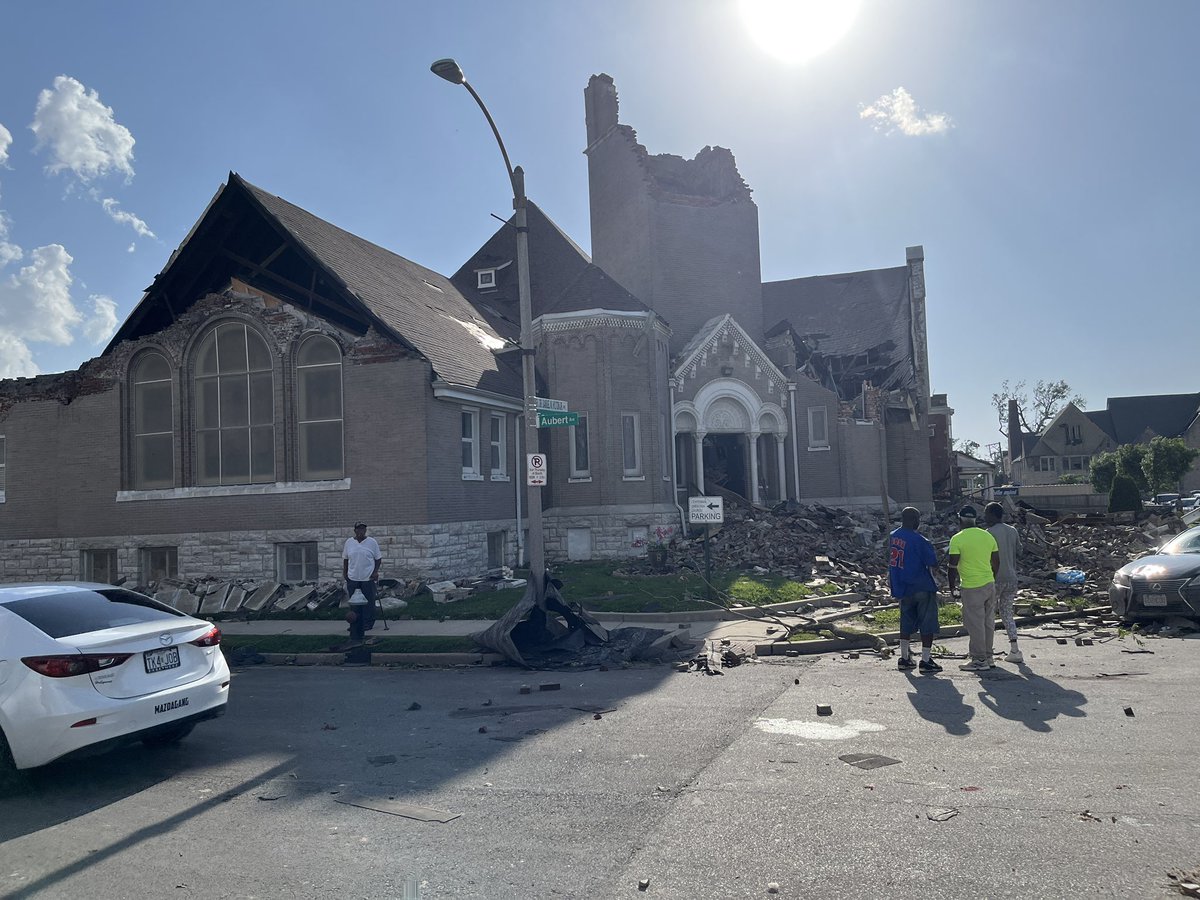 Sean Malone (@smalone27) on Twitter photo The Centennial Christian Church in Fountain Park partially collapsed. Three people were trapped inside, two removed and taken to the hospital, the third died inside. <a href="/kmoxnews/">KMOX St. Louis News</a> The Centennial Christian Church in Fountain Park partially collapsed. Three people were trapped inside, two removed and taken to the hospital, the third died inside. <a href="/kmoxnews/">KMOX St. Louis News</a>